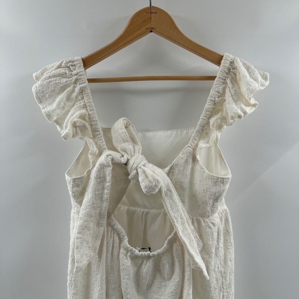 Arizona Jean Co. White Ruffle Mini Dress Size Medium - Picture 7 of 8